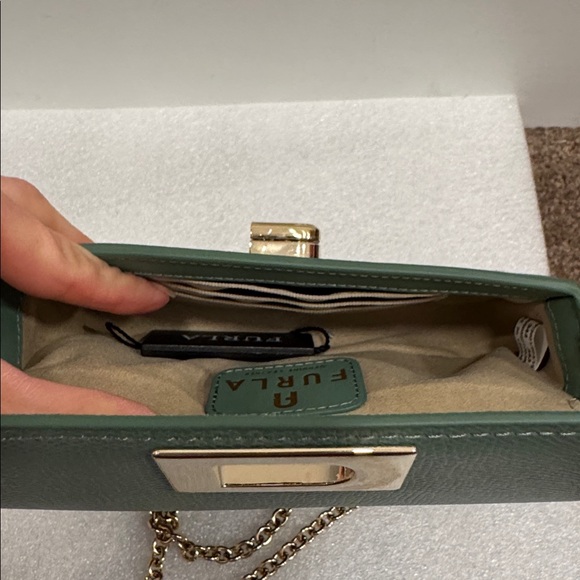 Furla 1927 green mini crossbody shoulder bag purse - Picture 8 of 8